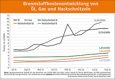 Moderater Preisanstieg bei Hackschnitzeln 